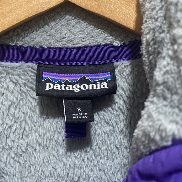 PATAGONIA Women's Retool Grey and Purple Sweatshirt Small Bin L - Picture 2 of 6